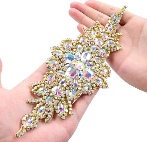 ShiDianYi Vestido nupcial de la boda de la correa de la faja apliques con el cinturón de piedra AB decoración de la cintura del rhinestone nupcial