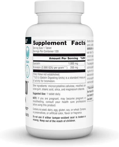 Miniatura 3 de Source Naturlas Quercetina 1000 con bromelina, apoyo respiratorio e inmunológico*, tabletas de 1000 mg, 120