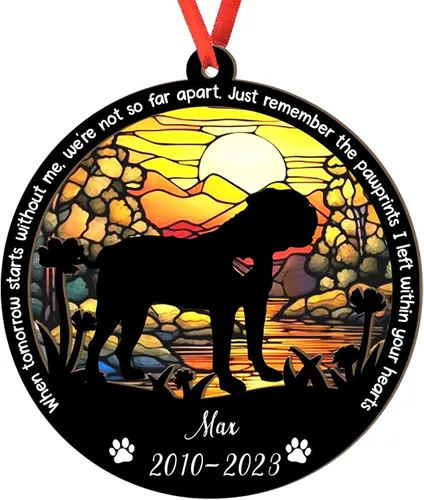 Miniatura 37 de Adorno personalizado para atrapasoles de sabueso afgano, adorno de Navidad de sabueso afgano – Regalo para perro amante, sabueso afgano