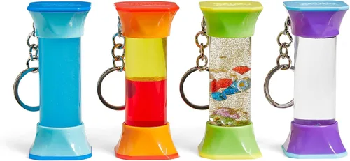 hand2mind Tubos sensoriales relajantes de remolinos, mini llaveros, artículos para aliviar la ansiedad, juguetes calmantes para niños, suministros