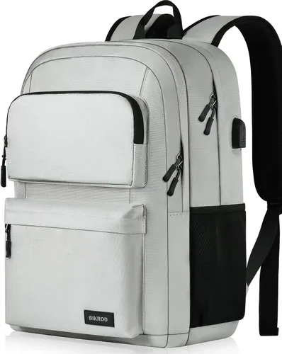 Mochila escolar para adolescentes, mochila de viaje para portátil para hombres y mujeres, mochila ligera casual con puerto de carga USB para llevar,
