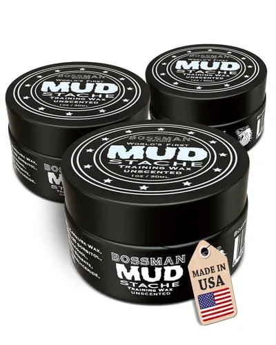 Miniatura 8 de Bossman MUDstache - Cera para bigote sin perfume para hombres (1 onza), fuerte retención de 24 horas, no pegajosa y fácil de aplicar para domar