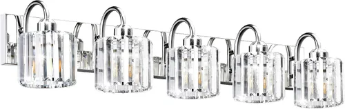 Miniatura 22 de Luz de tocador de baño dorada - Accesorio de luz de baño de cristal sobre espejo