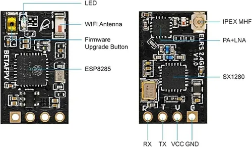 Miniatura 6 de SPARKHOBBY BETA FPV ExpressLRS ELRS Nano 2.4GH z 915MHz Receptor IPEX Interfaz para Control Remoto FPV Drones Partes (Nano RX 2.4G 1PC)