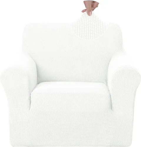 Miniatura 54 de U-NICE HOME Funda elástica para sofá, lavable, protector de muebles para sofá de 3 cojines, apta para mascotas (sofá, gris)