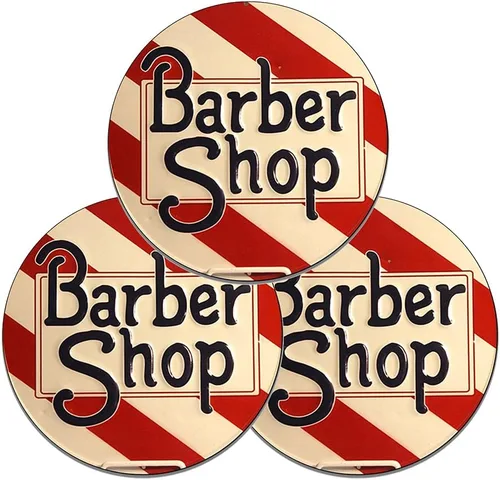 Brotherhood Barber Shop - Tijeras de corte de pelo en espiral para salón, tienda de bienvenida, letreros de garaje, de metal, estilo vintage,