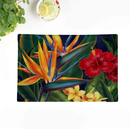 Miniatura 8 de Juego de 4 manteles individuales coloridos españoles mexicanos Talavera dobles de 18 x 12.5 pulgadas, decoración de fiestas, antideslizantes