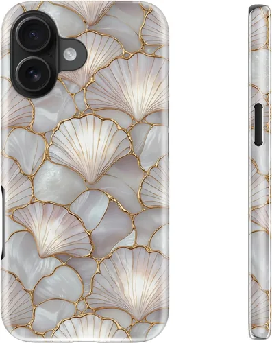 Miniatura 130 de bemal Funda para iPhone 12 Mini, estética, vintage, floreciente, peonía, concha, femenina, compatible con MagSafe, moderna, única, moderna, moderna