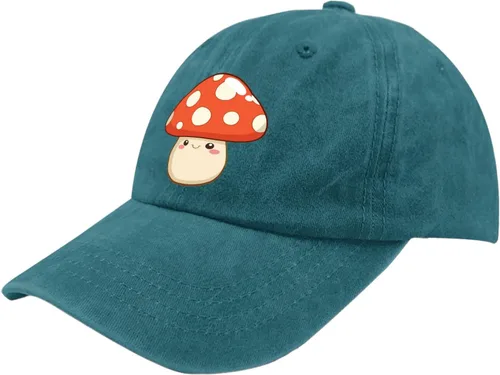 Miniatura 2 de Baseball Caps Smiling Mushroom Baseball Caps for Women Vintage Hats Adjustable