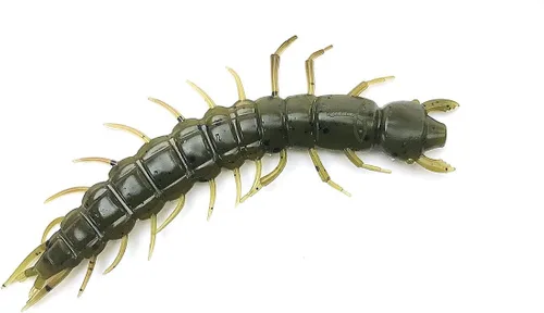 Miniatura 6 de Hellgrammite - Señuelo de pesca de plástico suave, cebo súper realista para lubina y trucha, 3.7 pulgadas, paquete de 8 Stone Cold