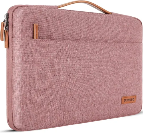 DOMISO - Funda protectora para portátil de 17 pulgadas con asa, compatible con HP Dell ASUS Lenovo Chromebook de 17-17.3 pulgadas, bolsa para Rosa