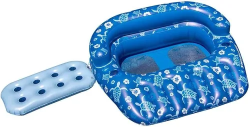 Miniatura 6 de Swimline Tumbona tropical para 4 personas, color azul
