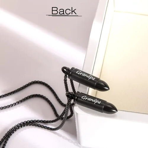 Miniatura 4 de 123 Pack Urn Necklace for Ashes for Women Men Cylinder Urn Locket Bullet Cremation Jewelry Fish Necklace for Ashes CZ Bar Cremation Jewlery for