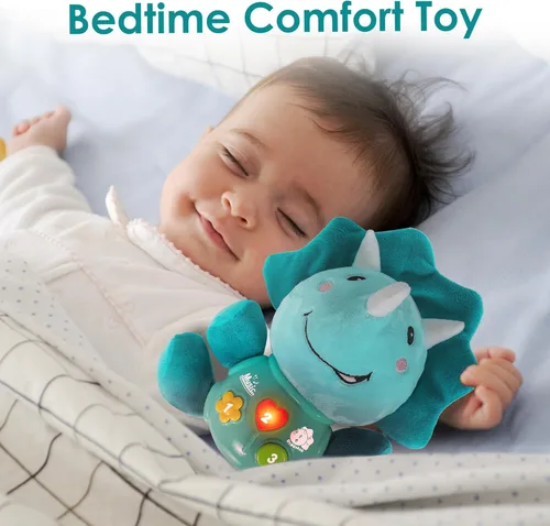 Miniatura 7 de iPlay, iLearn juguetes musicales de dinosaurios para bebés, regalo para niños recién nacidos, dinosaurios suaves de peluche, juguete musical