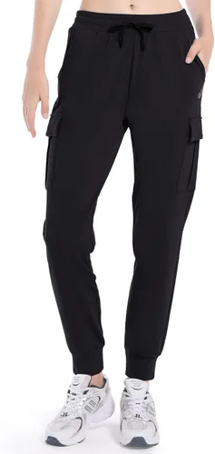HARTPOR Pantalones deportivos con forro polar para mujer, pantalones cargo de senderismo, resistentes al agua, pantalones deportivos de invierno