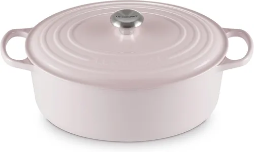 Miniatura 12 de Le Creuset Horno holandés ovalado Signature de hierro fundido esmaltado, 2.75 cuartos de galón., Blanco