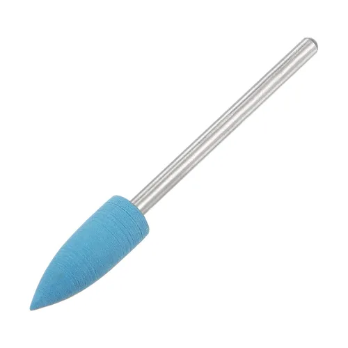 Miniatura 7 de uxcell Piedra montada abrasiva de 80 granos 0.093 in vástago de 1/4 "(6 mm) de diámetro cabezas puntiagudas ruedas de pulido y pulido de piedra