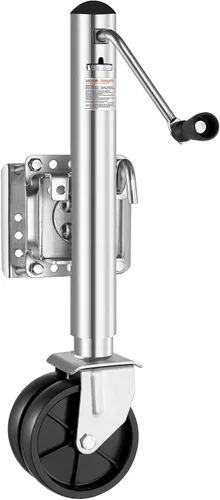 Miniatura 14 de VEVOR Gato de remolque con rueda, capacidad de carga de 1000 libras, gato giratorio de alta resistencia para remolque de barco con una sola rueda
