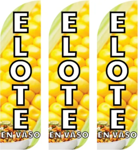 Miniatura 2 de Elote Asado King Size Swooper - Letrero de bandera
