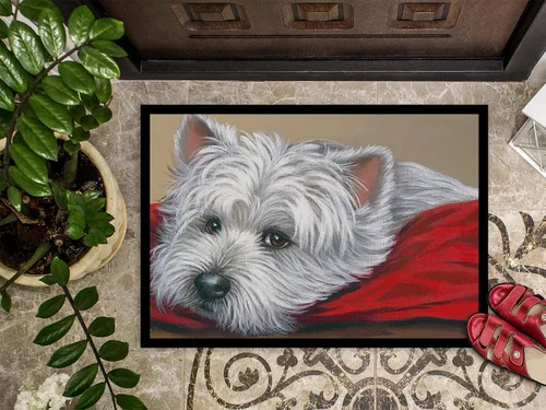 Miniatura 3 de Caroline's Treasures PPP3284JMAT Westie - Tapete de 24 x 36 pulgadas, para puerta delantera, para interiores y exteriores, antideslizante, lavable
