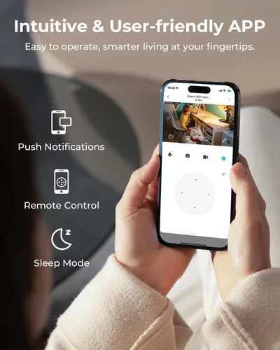 Miniatura 6 de IMILAB C21 Paquete de 2 Cámaras de Seguridad de 2.5K para Interiores, Cámara de Habitación con Vista de 360°, Cámara para Mascotas con Aplicación