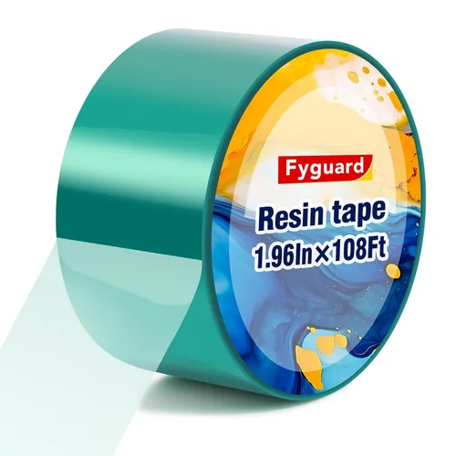 Cinta de resina, 1.96 pulgadas × 108 pies, resistente a altas temperaturas, 428.0 °F, cintas epoxi para manualidades, joyería, mesa de río, pintura