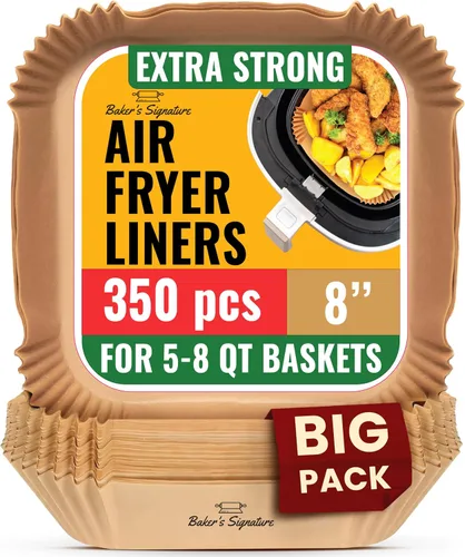 Miniatura 9 de Forros pequeños redondos de 6.3” para freidora de aire, forros de papel para freidora de aire de 2-4 qt, 125 piezas de papel de pergamino desechable
