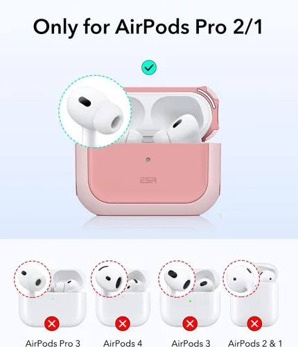 Miniatura 2 de ESR Funda para AirPods Pro 2, compatible con Funda de AirPods Pro de 2ª/1ª generación (2023/2022/2019), compatible con MagSafe, cubierta de Rosa