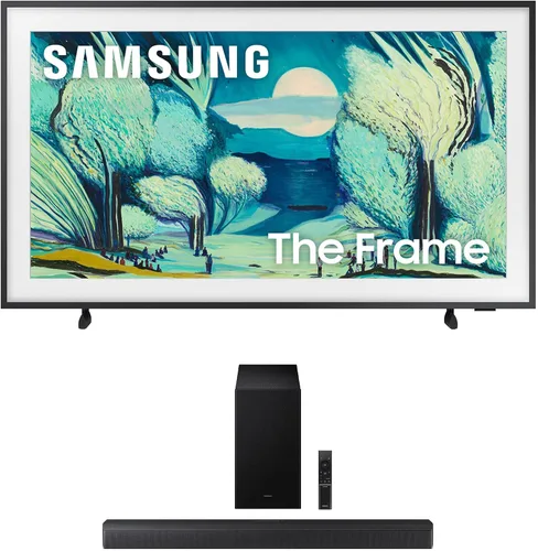 Samsung QN50LS03FAFXZA 50 Inch The Frame QLED 4K Art Mode Vision AI Smart TV with a Samsung HW-B630F B-Series Soundbar 3.1 Ch and Subwoofer with