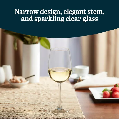 Miniatura 2 de Libbey Vina Juego de 6 copas de vino blanco, 540 ml elegantes, copas de lujo para beber, copas de vino con tallo para bodas, cumpleaños, fiestas