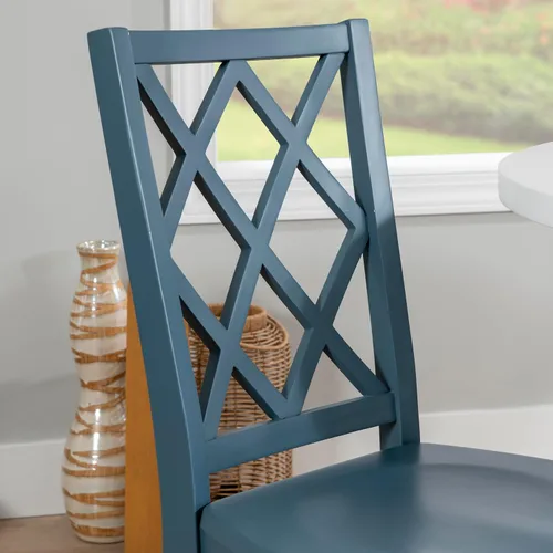 Miniatura 4 de Powell Silla auxiliar de comedor Conolly Blue Graphite