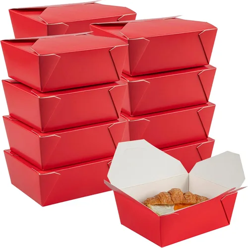 Miniatura 73 de Restaurantware Bio Tek - Cajas para llevar de 30 onzas, 200 loncheras para llevar, cierre de tabulación, resistentes al calor, desechables, de papel