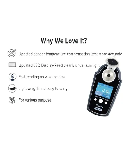 Miniatura 6 de Refractómetro digital Probador digital BRIX Medidor de azúcar Ideal para agua potable Bebidas Kombucha Huerto Jugo de frutas Contenido