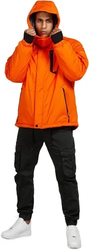 Miniatura 2 de CorBuyit Chaqueta de esquí con capucha para hombre, abrigo impermeable de nieve