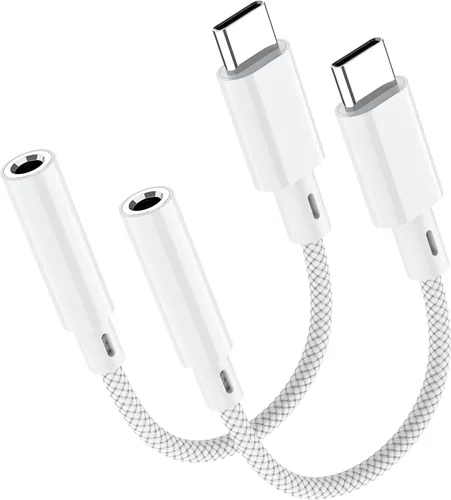 Miniatura 14 de Adaptador USB C a conector de auriculares de 3.5mm – Dongle de audio HiFi, cable tipo C a auxiliar hembra compatible con iPhone 17/16/15 Pro Max