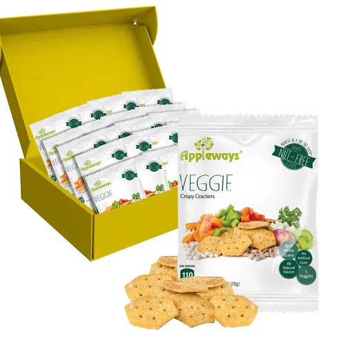 Miniatura 17 de Appleways Galletas de queso cheddar, patatas fritas de queso totalmente naturales envueltas individualmente, aperitivo de queso certificado Kosher