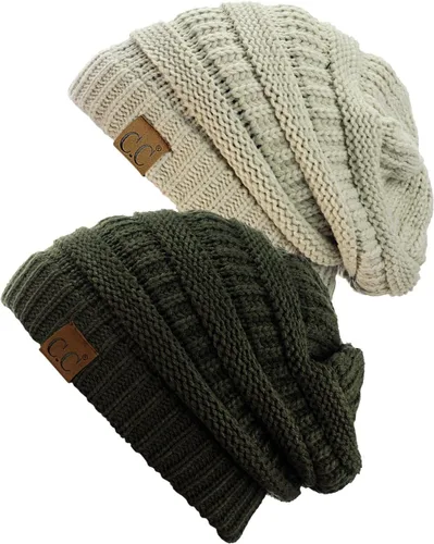 Miniatura 57 de Gorro a la moda de tejido suave abultado, cálido y elástico de C.C
