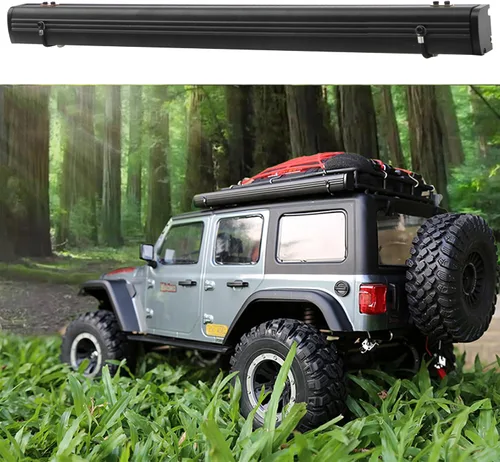Miniatura 3 de 8.6 x 8.6 pulgadas RC Car Simulation Side Car Roof Top Tent Rain Canopy Accesorio de decoración compatible con Traxxas TRX4 Axial SCX10 Tamiya Arrma