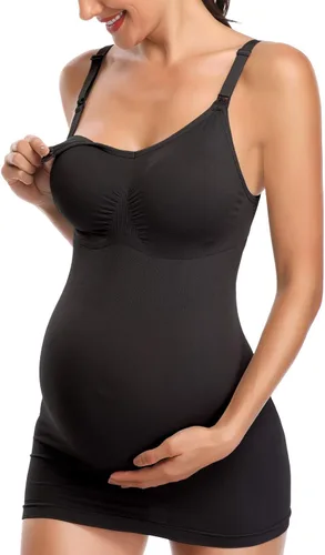 Miniatura 2 de BRLIDO - Camiseta larga de tirantes con brasier de lactancia integrado para mujer
