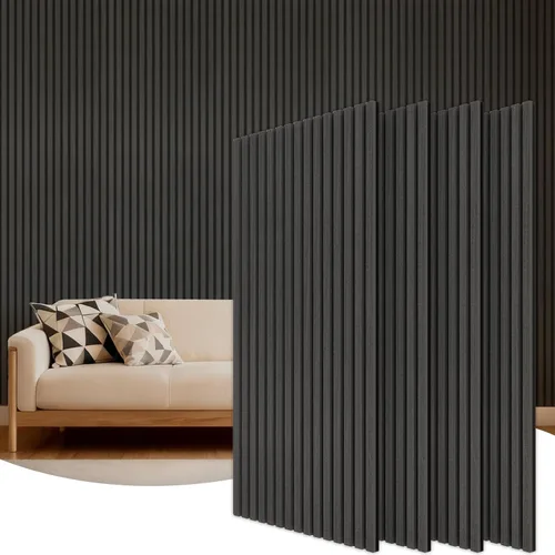 Miniatura 14 de TONOR Paneles acústicos de madera para pared con listones de madera, paquete de 2 paneles acústicos de 47.2 x 23.6 pulgadas, paneles acústicos