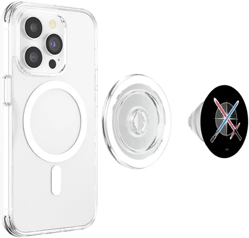 Miniatura 4 de Star Wars PopSockets MagSafe PopGrip con sable de luz azul vs rojo para iPhone