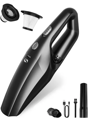 Miniatura 9 de Aspiradora de mano inalámbrica, mini aspiradora portátil de mano para automóvil, aspiradora portátil con filtro HEPA, de mano inalámbrica