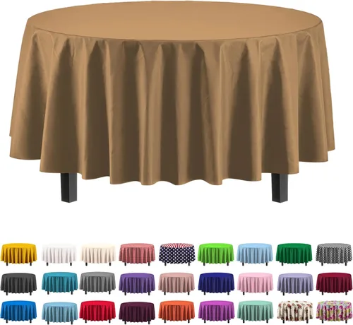 Miniatura 41 de Party Solids Paquete de 6 manteles de plástico prémium de 54 pulgadas x 108 pulgadas. Cubierta de mesa rectangular de plástico - Aqua