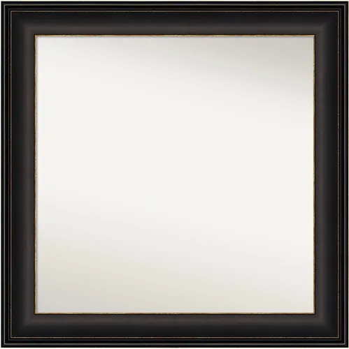 Miniatura 335 de Amanti Art Espejo de baño de bronce para sobre el fregadero, 24 x 24 pulgadas, espejo cuadrado de bronce Lara para tocador, marco de madera