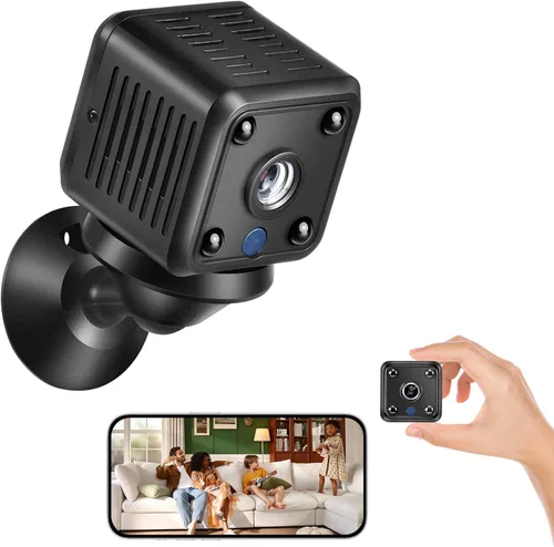 Mini WiFi pequeño video 1080p HD cámara de seguridad magnética inalámbrica, mini cámara inalámbrica, cámara de seguridad magnética fija