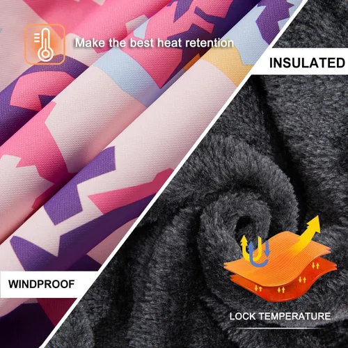 Miniatura 7 de FARVALUE Chaqueta de esquí impermeable para niñas, abrigo de invierno resistente al viento, abrigo de forro polar cálido para nieve, impermeables