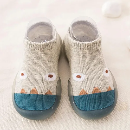 Miniatura 2 de Calcetines de punto para bebés y niñas, zapatos de suela de goma de dibujos animados, zapatos de zapatos para niños pequeños, zapatos de primera