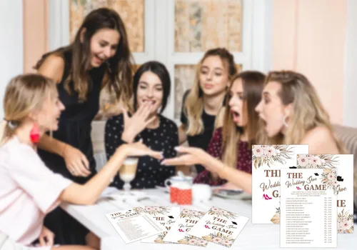 Miniatura 4 de Decoraciones bohemias para despedida de soltera, juego de despedida de soltera con zapatos de boda, Love Is In Bloom despedida de soltera, ideas