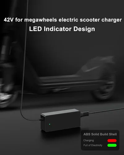 Miniatura 4 de VHBW Cargador eléctrico de scooter de 42 V compatible con Megawheels para S5, S5S, S5X, S10, S11, adaptador de corriente de repuesto de 42 V