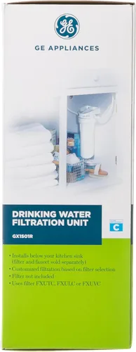 Miniatura 6 de GE Sistema de filtración de agua de una sola etapa y filtro Reduce más de 95 impurezas incluyendo plomo, cloro, arsénico Kit de instalación